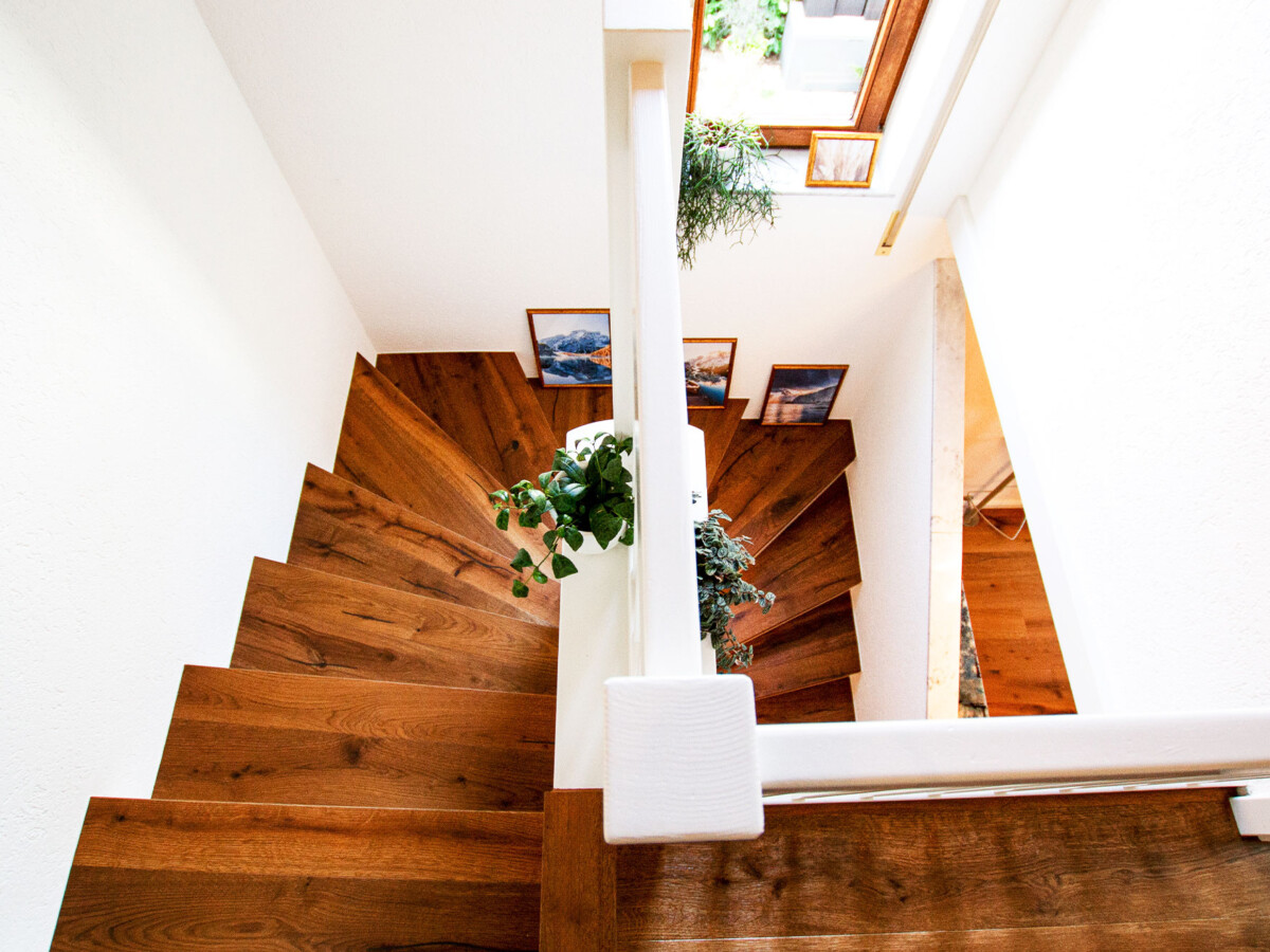 Treppe aus Parkett